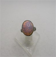 Sterling Opal Ring, Sz 8