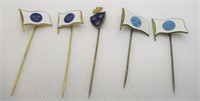 5 Swedish Three Crowns Emblem Enamel Stick Pins