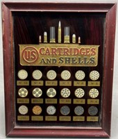 US Cartridge and Shells Display Board