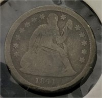 1841 Liberty Seated Dime
