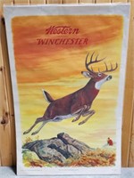 Western Winchester Deer Lithograph