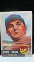 1953 Dutch Leonard Baseball Card