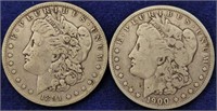 2 Morgan Silver Dollars