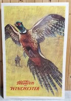 Western Winchester Pheasant Lithograph
