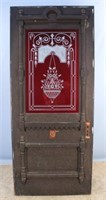 Victorian Door w/ Ruby Etched To Clear Panel