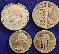 4 Silver US Coins