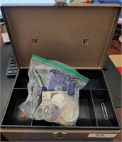 Metal Box & Misc Coins / Tokens