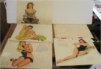 Group of Esquire Al Moore 1950's Calendar Pages