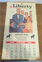 1985 Anderson Butik Calendar, Lindsborg, Ks