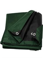 Waterproof Tarp Cover, 16X20-Feet, Green/Black