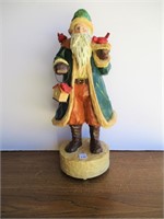 Musical Windup Santa Claus Statue