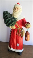 Ceramic Santa Claus Statue w/Tree & Lantern