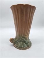 Antique Nelson McCoy Pottery 8" Cornucopia Vase