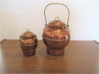 2 Handled Copper Pots