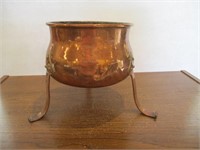 Vintage 3 Footed Copper Pot