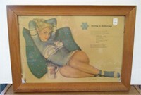Framed Al Moore Esquire Pin-up Girl
