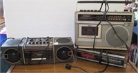 Clock Radio & 2 Small Radio/Cassette Players