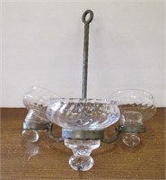Iron & Glass Hanging Candle Lamp