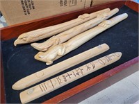 Handcarved Wooden Animal Sticks