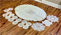 Variety of Vintage Doilies
