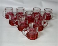 Set of 10 Federal Glass 2in Beer Mug Shot Glasses