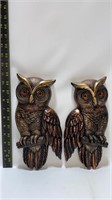 2- 11in wall hanging decor owls