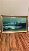 Robert Wood Golden Surf Framed Wall Art