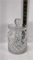 Clear Etched Glass Jar with Lid