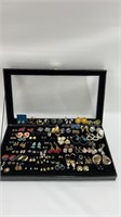 Variety lot of 30+ pairs of costume earrings