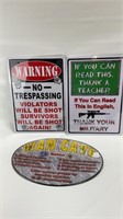 Variety lot of man cave signs