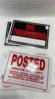7 No Trespassing signs & 7 Private Property signs