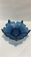 Vintage blue center piece serving bowl