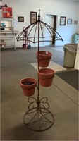 Wrought Iron Umbrella Plant Stand