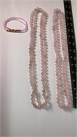 Pink beaded jewelry