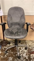 Soft gray and black adjustable height office chair