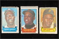 1969T Mays, Clemente & Aaron Stamp Album Stamps