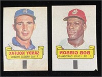 1966T Bob Gibson & Sandy Koufax Rub-Offs