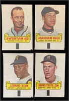 (4) 1966T Baseball Rub-Offs