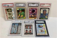 (7) Assorted Graded Baseball Cards - To Include :