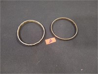 2 Sterling silver bangle bracelets 34 grams