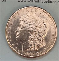 1892CC Morgan Silver Dollar