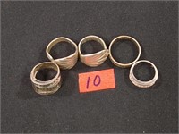 Sterling spoon rings Maracite rings 5 pcs 24 grams