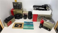 UNUSED CANON SLR 35MM A1 W/ ACCESSORIES