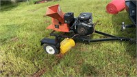 DR Chipper with Small Trailer, Has 18HP Twin