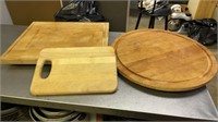 3 Wood Cutting Boards, The Round One is a Lazy