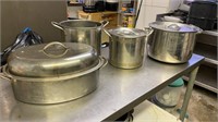 Kitchen Lot, Three Stainless Stock Pots One