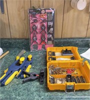 Wood Working clamps with Dewalt case