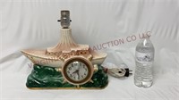 Mid Century Nautical Ship Sessions Clock Lamp