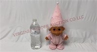 Russ Bedtime Troll w Pink Stripe Pajamas ~ 7" Tall