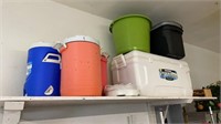 Assorted Coolers and Tubs, 150 Quart Igloo